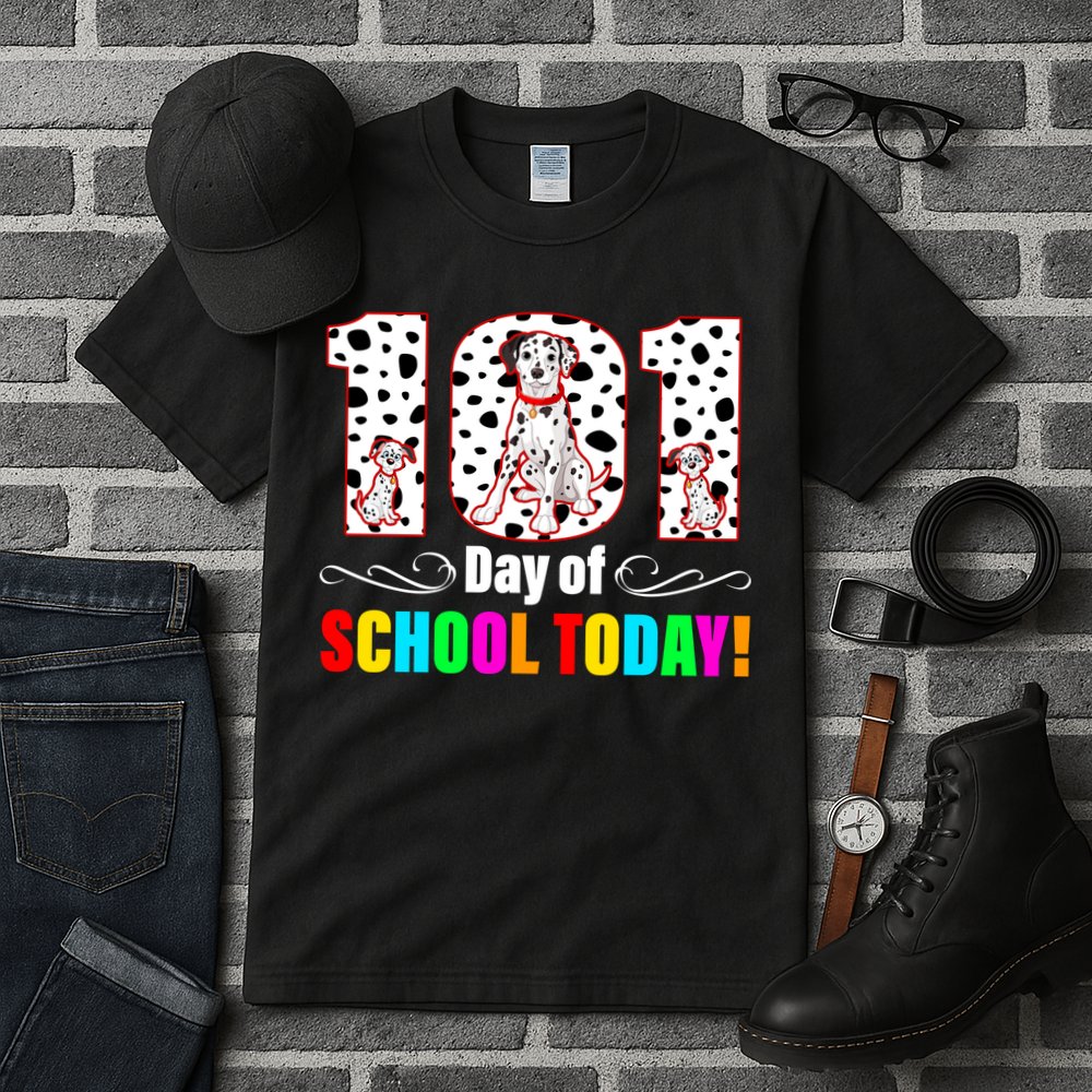 101 Days Of School Dalmatian Dog Cute Tall T-Shirt