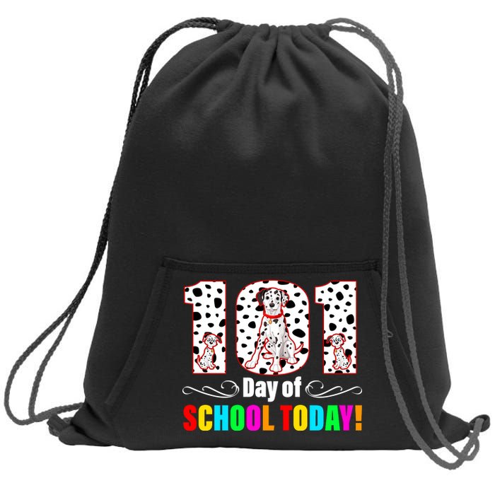 101 Days Of School Dalmatian Dog Cute Sweatshirt Cinch Pack Bag