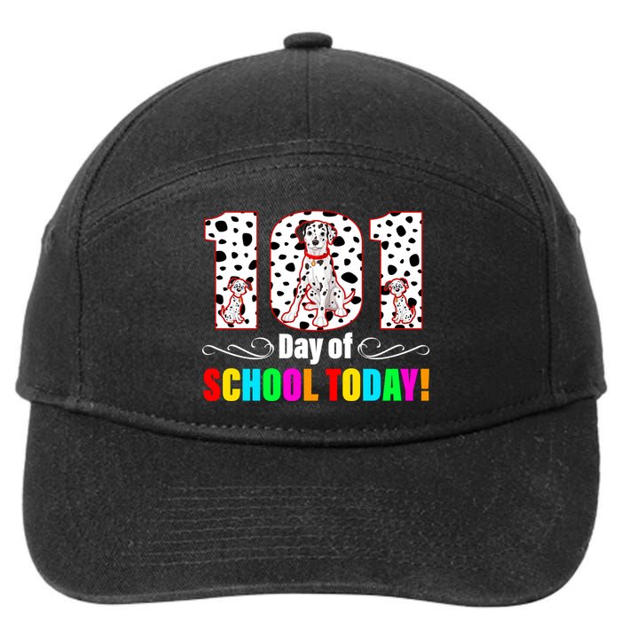 101 Days Of School Dalmatian Dog Cute 7-Panel Snapback Hat