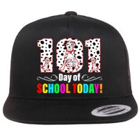 101 Days Of School Dalmatian Dog Cute Flat Bill Trucker Hat