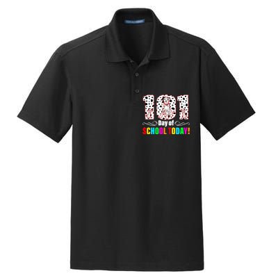 101 Days Of School Dalmatian Dog Cute Dry Zone Grid Polo