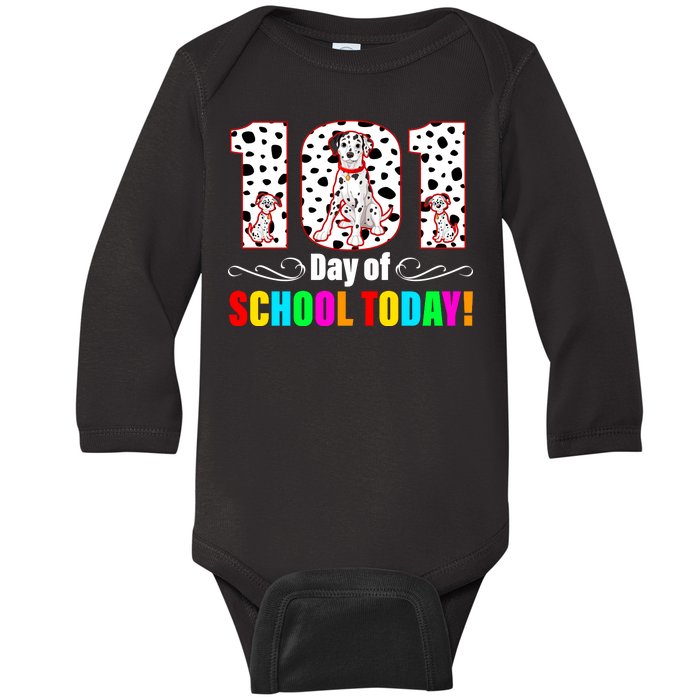 101 Days Of School Dalmatian Dog Cute Baby Long Sleeve Bodysuit