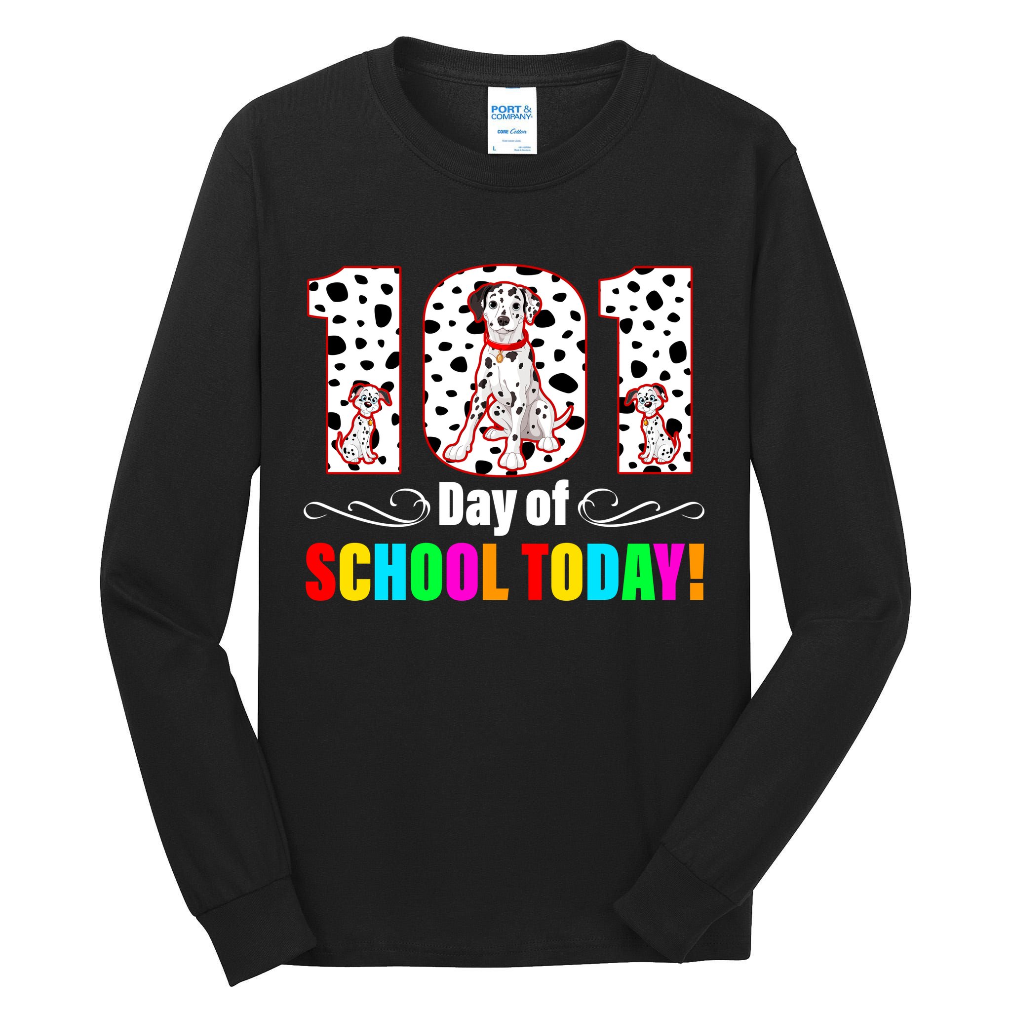 101 Days Of School Dalmatian Dog Cute Tall Long Sleeve T-Shirt