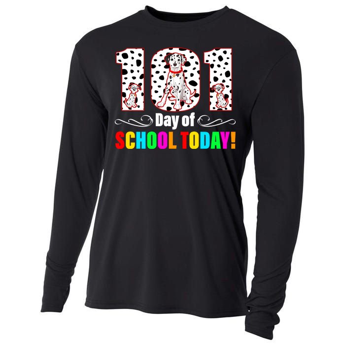 101 Days Of School Dalmatian Dog Cute Cooling Performance Long Sleeve Crew