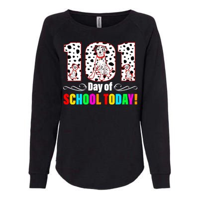 101 Days Of School Dalmatian Dog Cute Womens California Wash Sweatshirt