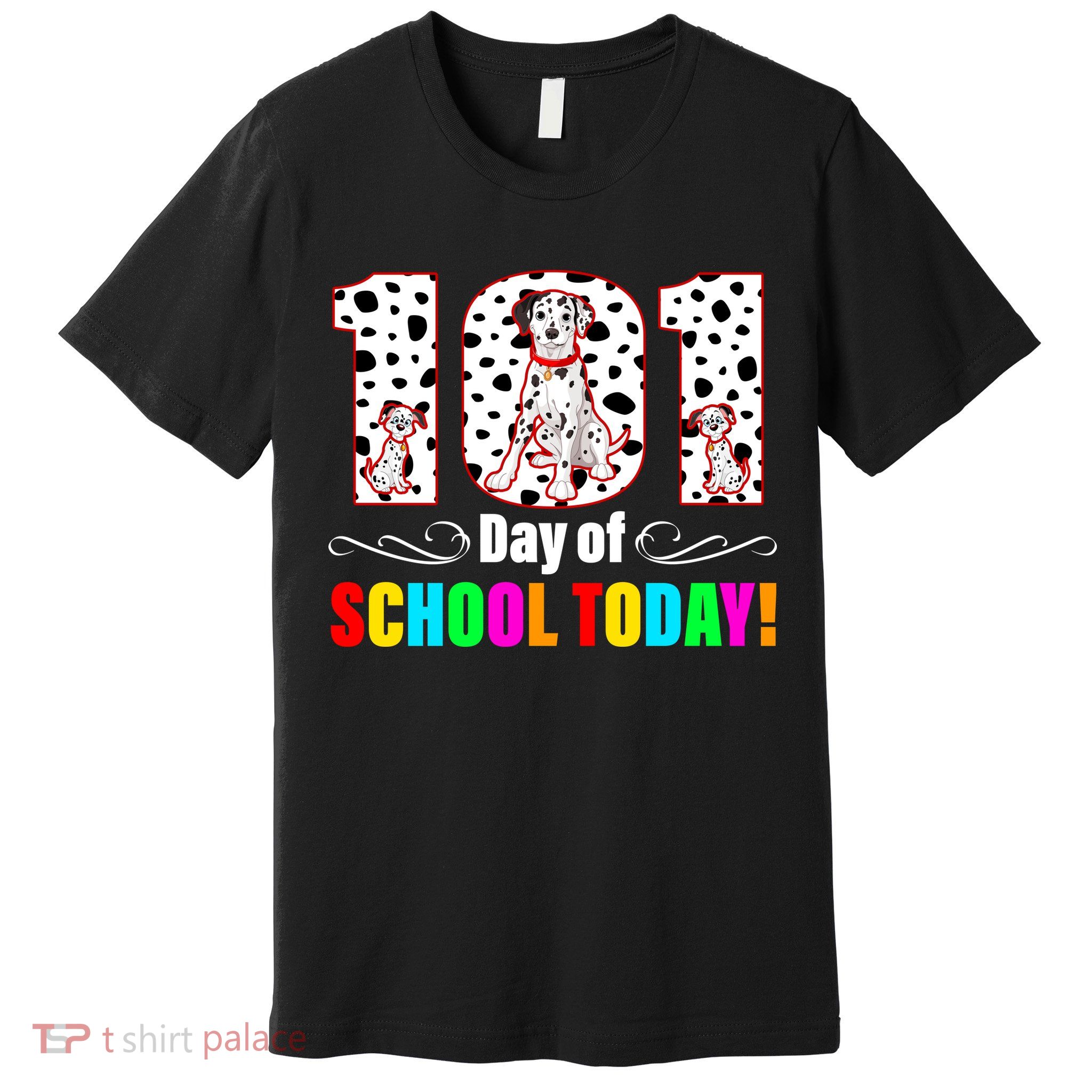 101 Days Of School Dalmatian Dog Cute Premium T-Shirt