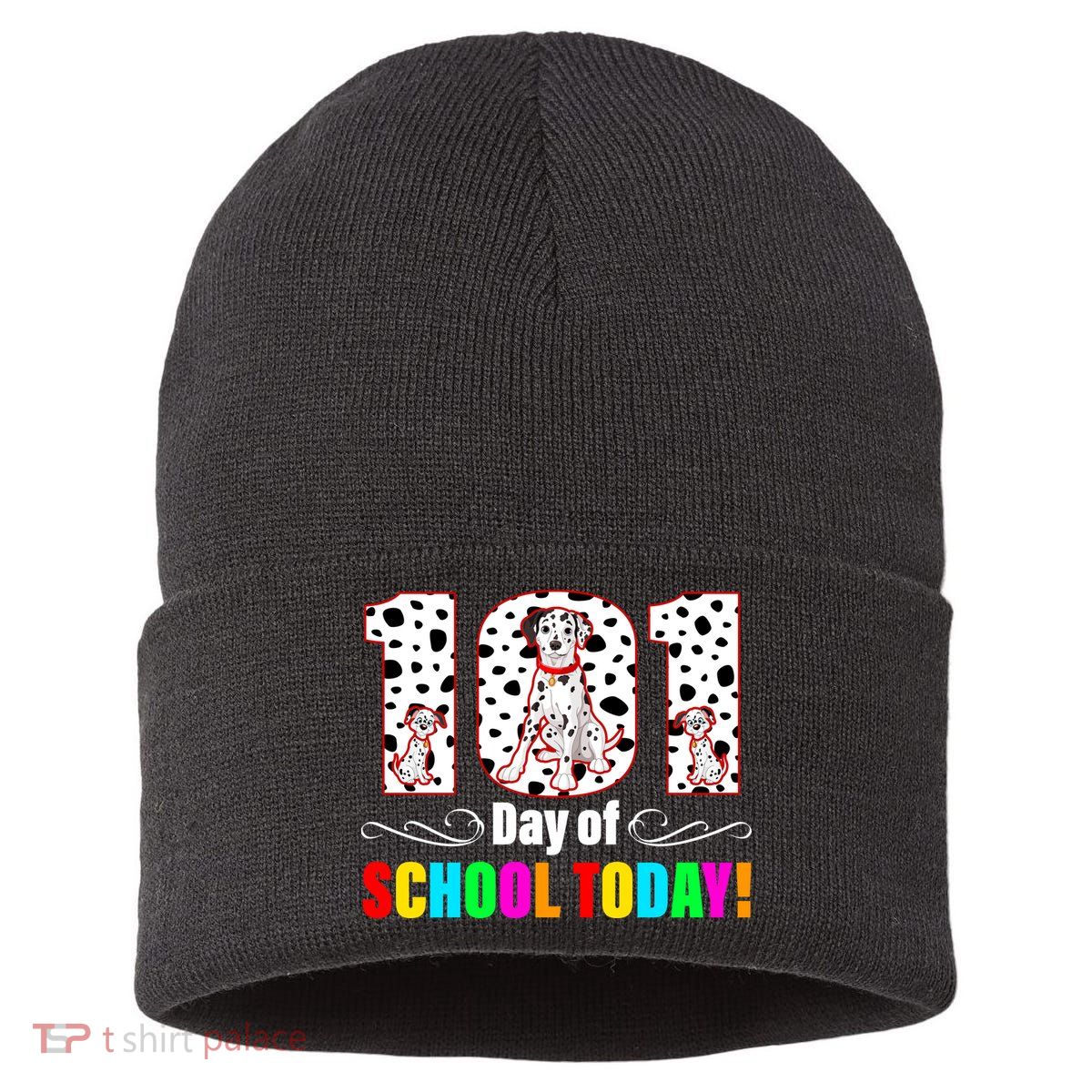 101 Days Of School Dalmatian Dog Cute Sustainable Knit Beanie