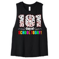 101 Days Of School Dalmatian Dog Cute Women's Racerback Cropped Tank