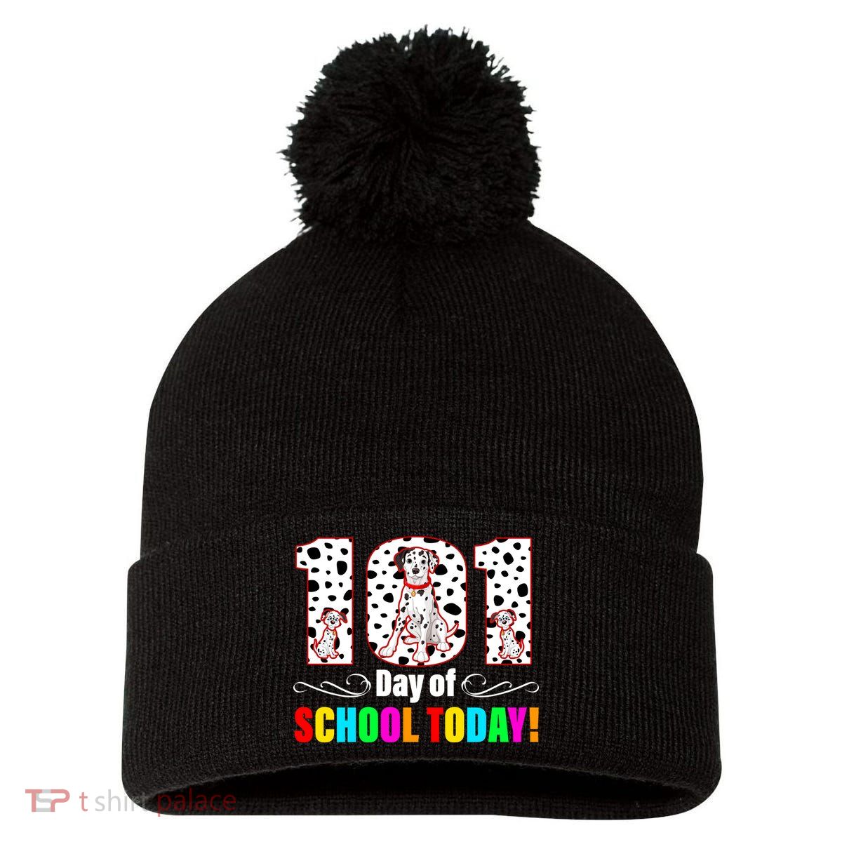 101 Days Of School Dalmatian Dog Cute Pom Pom 12in Knit Beanie