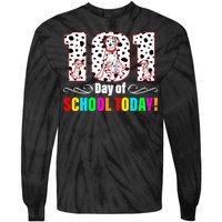 101 Days Of School Dalmatian Dog Cute Tie-Dye Long Sleeve Shirt