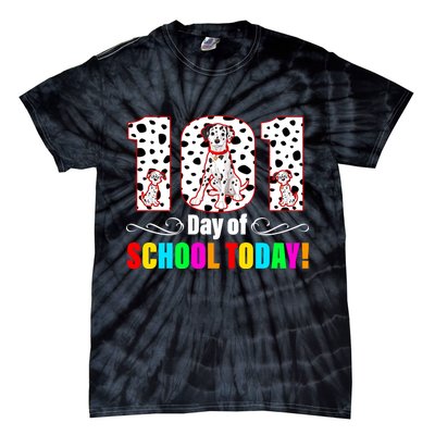 101 Days Of School Dalmatian Dog Cute Tie-Dye T-Shirt