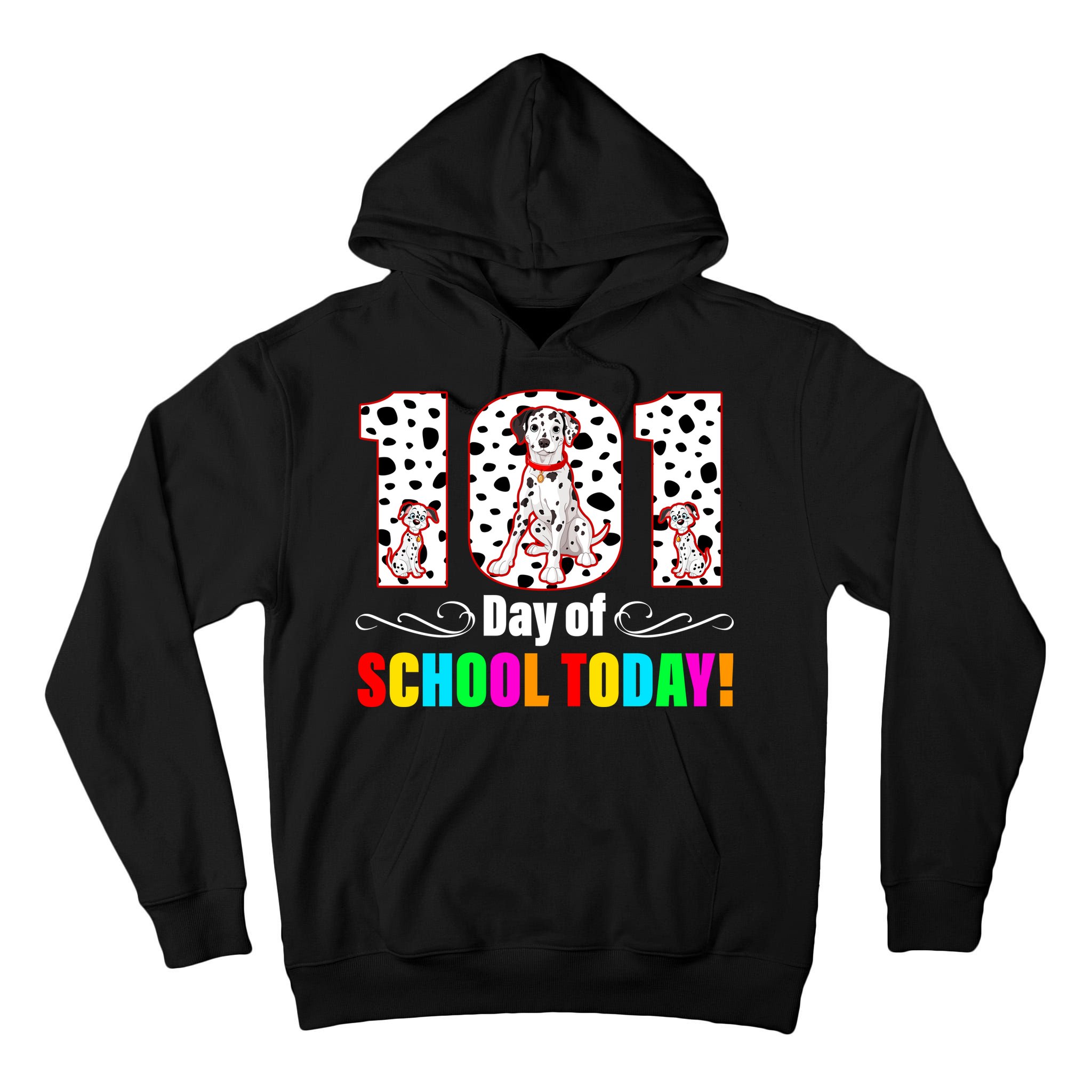 101 Days Of School Dalmatian Dog Cute Tall Hoodie