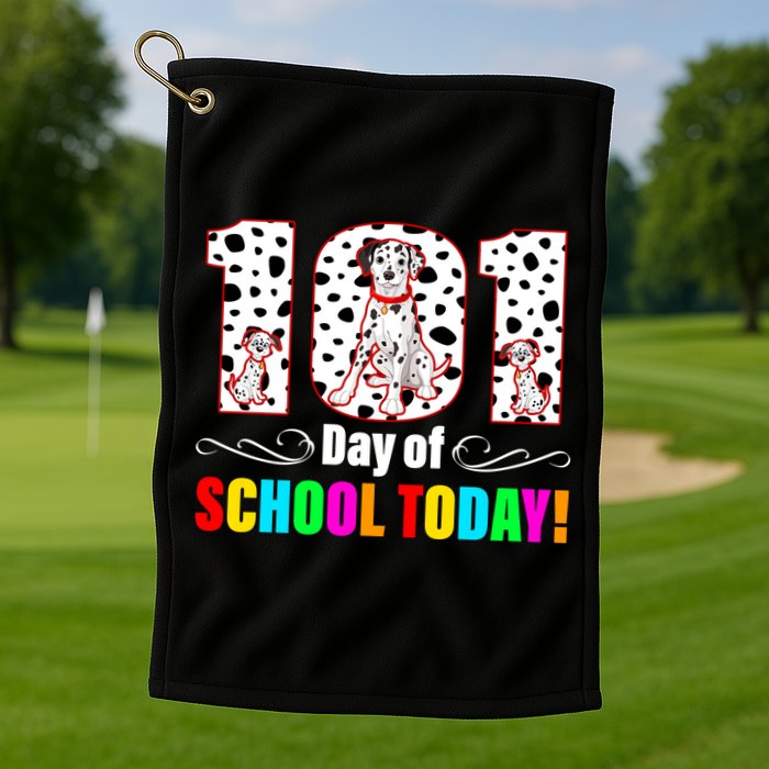 101 Days Of School Dalmatian Dog Cute Golf Towel