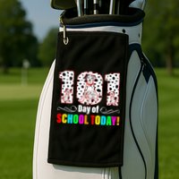 101 Days Of School Dalmatian Dog Cute Golf Towel