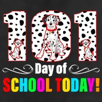 101 Days Of School Dalmatian Dog Cute Golf Towel