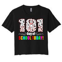 101 Days Of School Dalmatian Dog Cute Women's Crop Top Tee