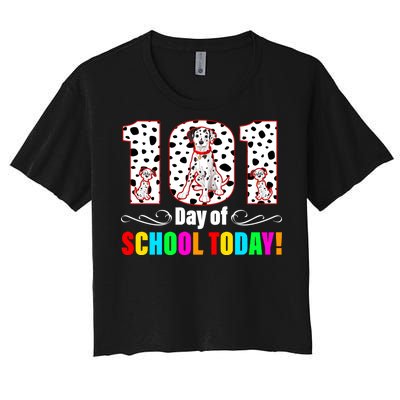 101 Days Of School Dalmatian Dog Cute Women's Crop Top Tee