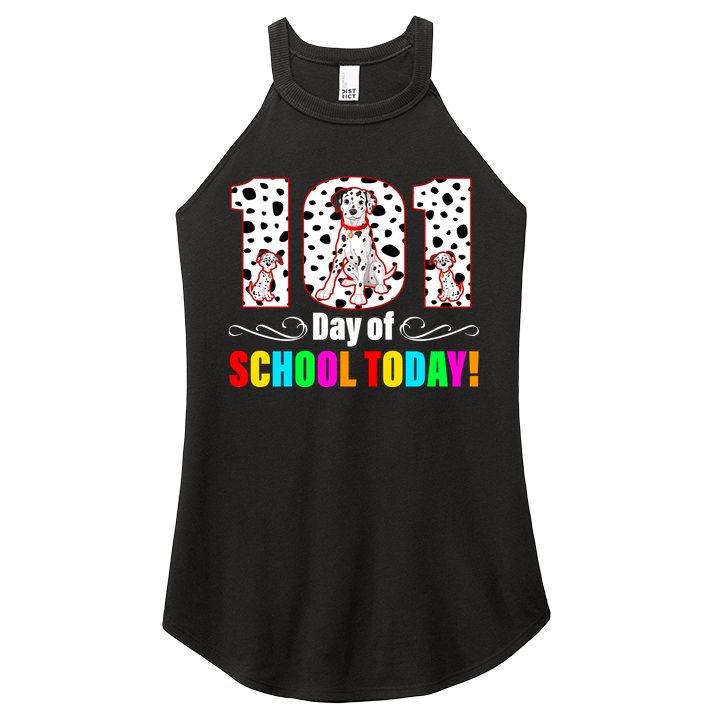 101 Days Of School Dalmatian Dog Cute Women's Perfect Tri Rocker Tank
