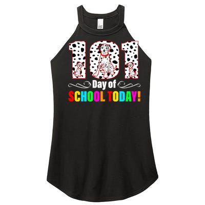 101 Days Of School Dalmatian Dog Cute Women's Perfect Tri Rocker Tank