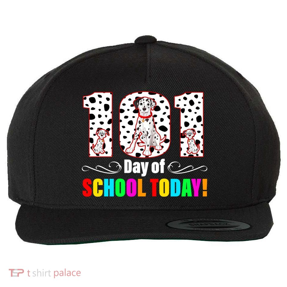101 Days Of School Dalmatian Dog Cute Wool Snapback Cap