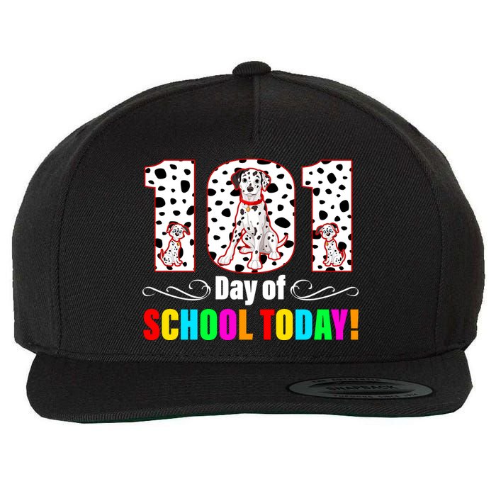 101 Days Of School Dalmatian Dog Cute Wool Snapback Cap