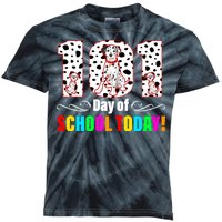 101 Days Of School Dalmatian Dog Cute Kids Tie-Dye T-Shirt