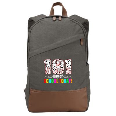 101 Days Of School Dalmatian Dog Cute Cotton Canvas Backpack