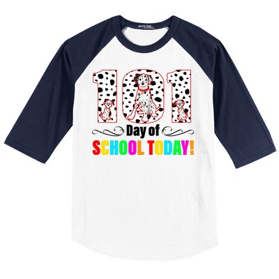 101 Days Of School Dalmatian Dog Cute Baseball Sleeve Shirt