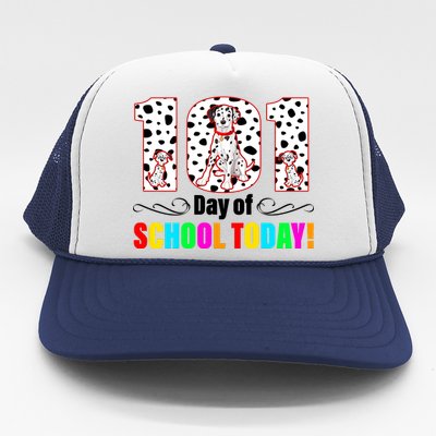 101 Days Of School Dalmatian Dog Cute Trucker Hat