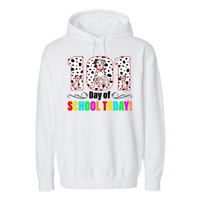 101 Days Of School Dalmatian Dog Cute Garment-Dyed Fleece Hoodie