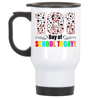 101 Days Of School Dalmatian Dog Cute Stainless Steel Travel Mug