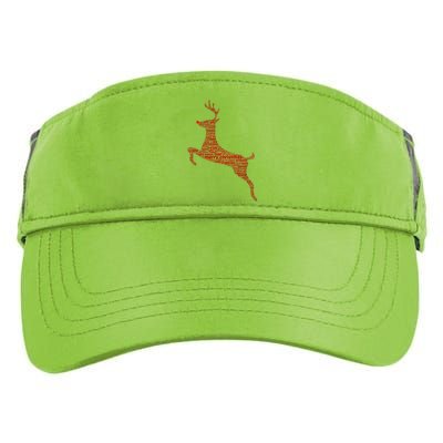 Wordy Reindeer Christmas Adult Drive Performance Visor