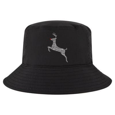 Wordy Reindeer Christmas Cool Comfort Performance Bucket Hat