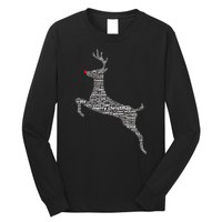 Wordy Reindeer Christmas Long Sleeve Shirt