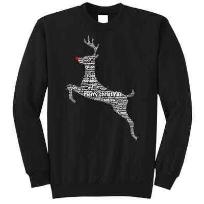 Wordy Reindeer Christmas Sweatshirt