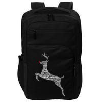 Wordy Reindeer Christmas Impact Tech Backpack