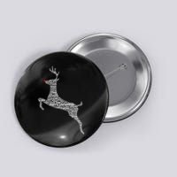Wordy Reindeer Christmas Button
