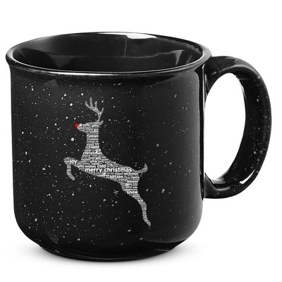 Wordy Reindeer Christmas 15oz Campfire Ceramic Mug