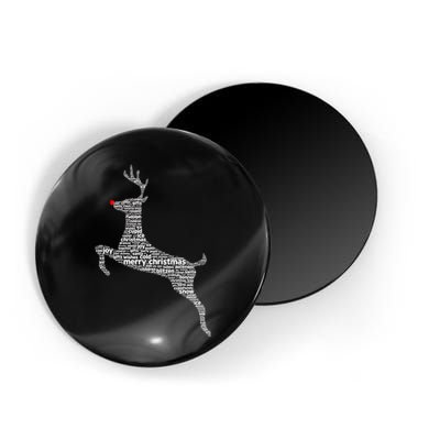 Wordy Reindeer Christmas Magnet
