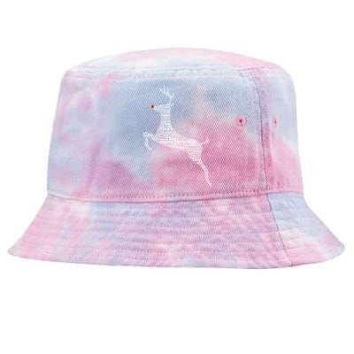 Wordy Reindeer Christmas Tie-Dyed Bucket Hat