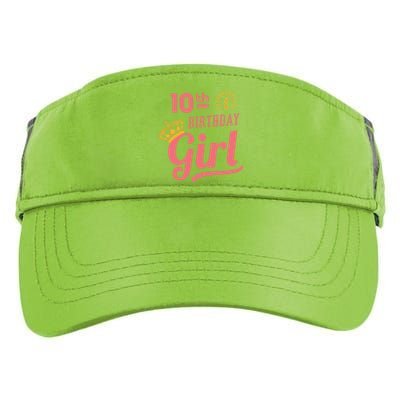 10th Birthday Girl Adult Drive Performance Visor