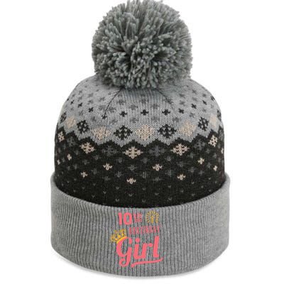 10th Birthday Girl The Baniff Cuffed Pom Beanie