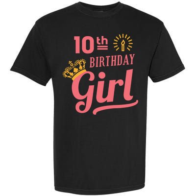 10th Birthday Girl Garment-Dyed Heavyweight T-Shirt