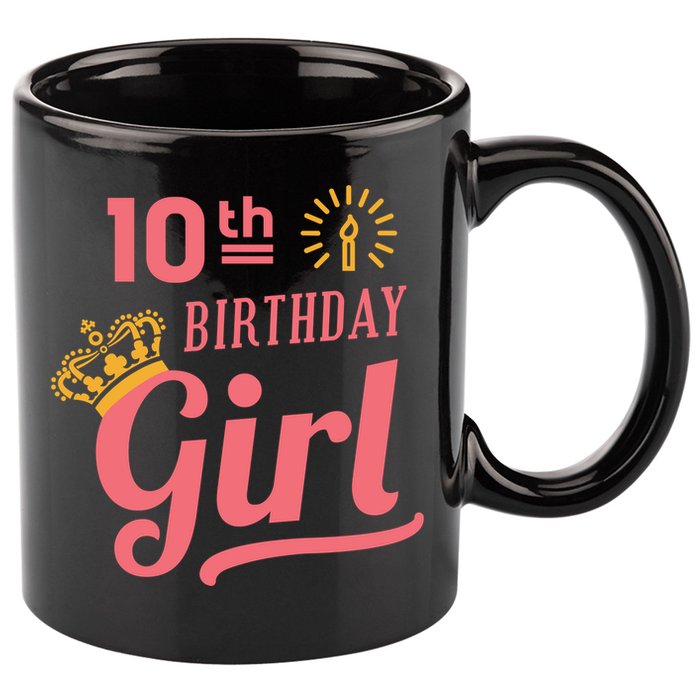 10th Birthday Girl 11oz C Handle Ceramic Mug