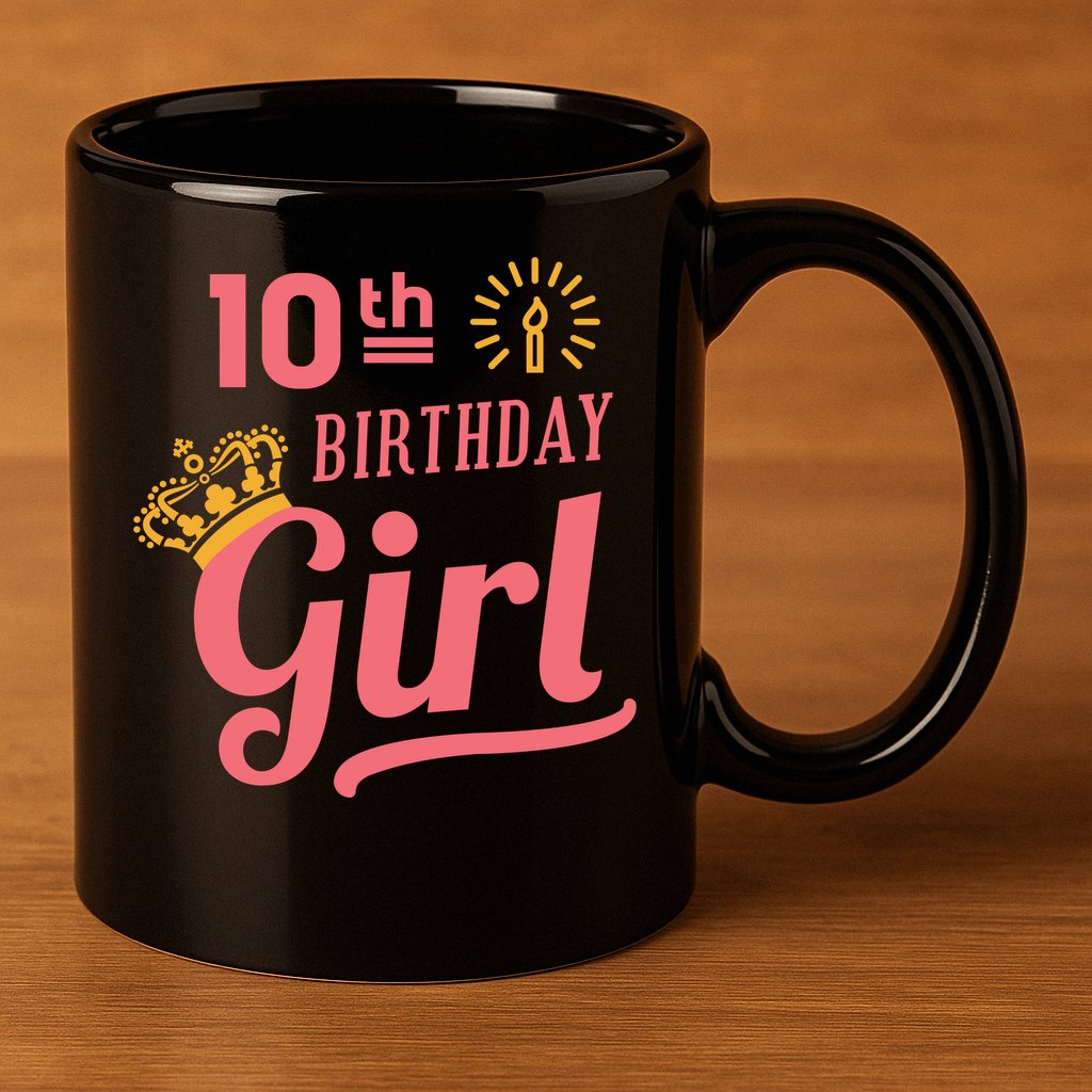10th Birthday Girl 11oz C Handle Ceramic Mug