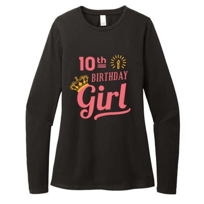 10th Birthday Girl Womens CVC Long Sleeve Shirt