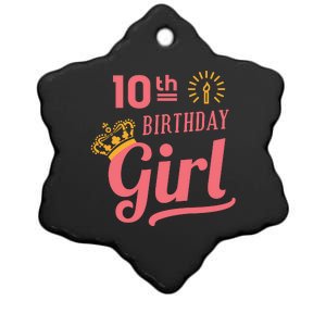 10th Birthday Girl Ceramic Star Ornament