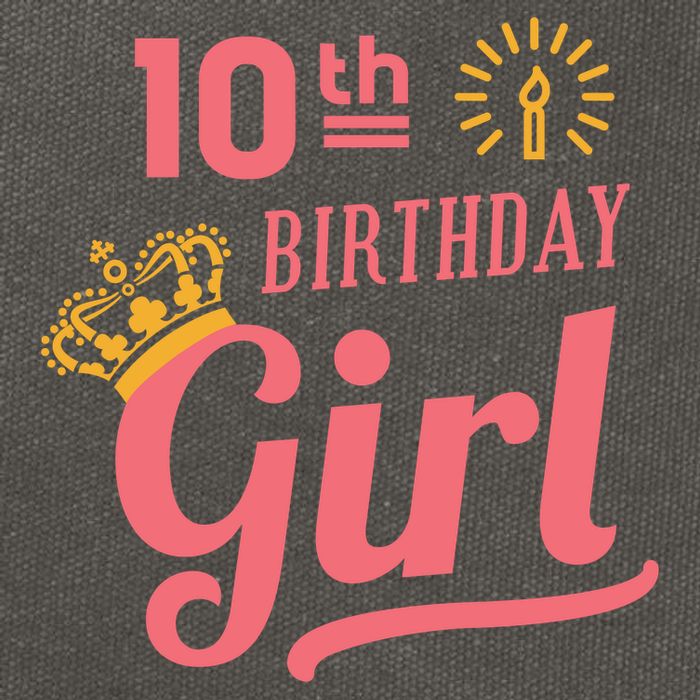 10th Birthday Girl Cotton Canvas Backpack