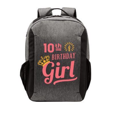 10th Birthday Girl Vector Backpack