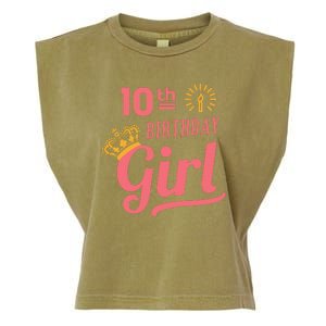 10th Birthday Girl Garment-Dyed Women's Muscle Tee